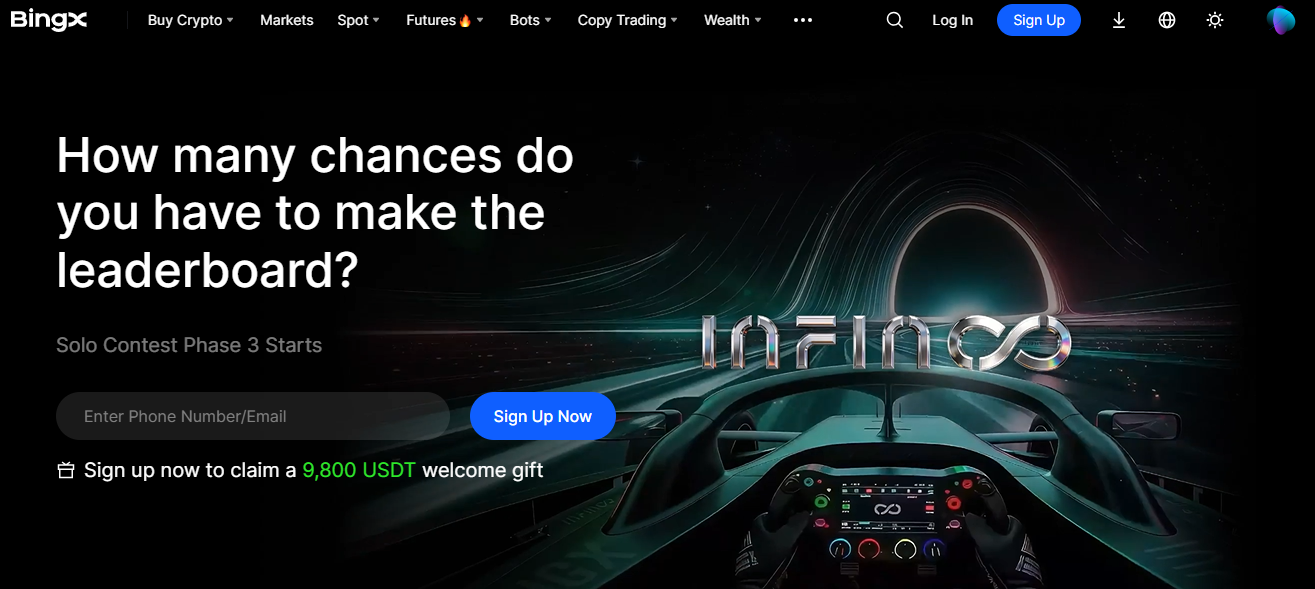 BingX handelsplatform met copy trading en futures