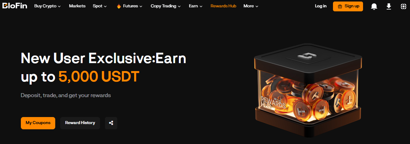 Blofin 20% korting plus Rewards Hub welkomstpakket
