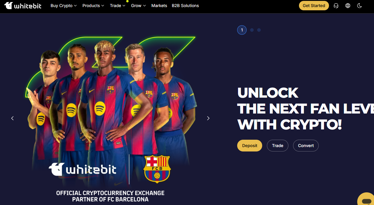 WhiteBIT handelsplatform met spot futures en WBT staking